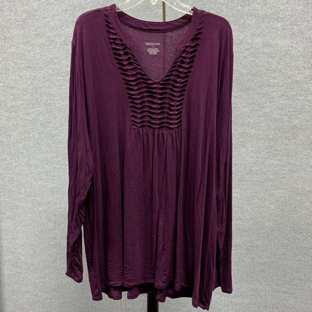 Merona Tunic Knit Top with Stitch Detail Sz4